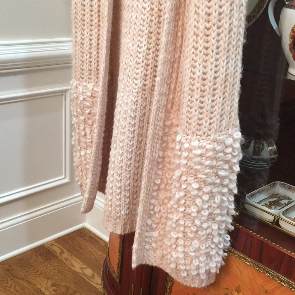 Cocogio Made in Italy Hooded Wool Blend long sleeveless cardigan sz.M